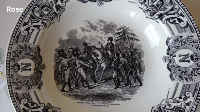 Антични белгийски чинии Napoleon. Марка Keramis B.F. 1890г., снимка 5 - Антикварни и старинни предмети - 51014504