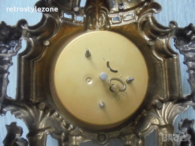 № 8250 Стар механичен настолен часовник  , снимка 5 - Антикварни и старинни предмети - 51638490