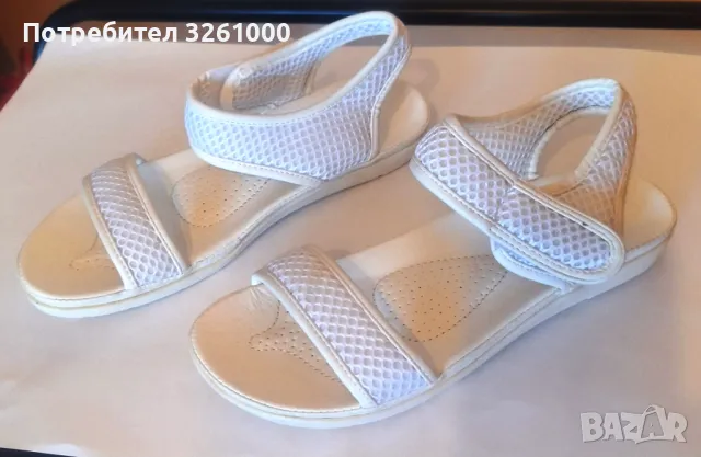 Дамски бели ежедневни сандали. Номер 38., снимка 1