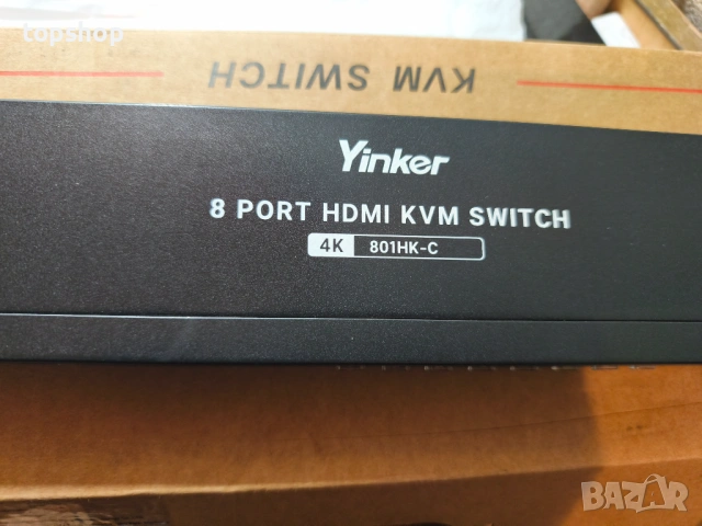 Чисто нов професионален 8-портов HDMI KVM Превключвател Yinker – 4K@60Hz / 2K@144Hz  , снимка 8 - Кабели и адаптери - 53565653
