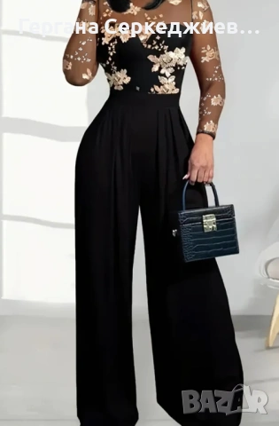 Чисто нов официален гащеризон с дантела и сърцевидно деколте 