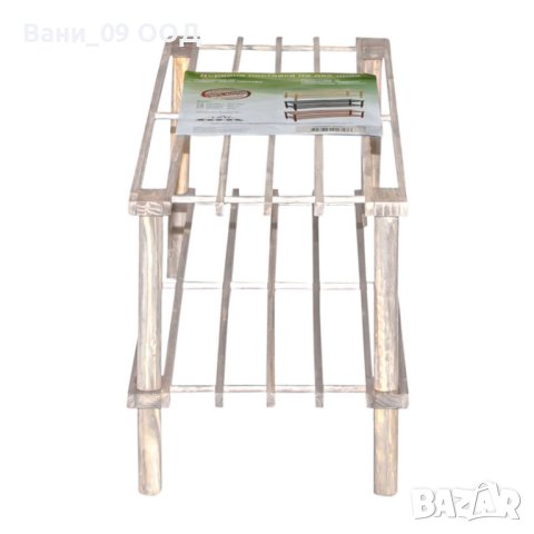 Дървена поставка за обувки на 2 нива, снимка 6 - Етажерки - 40528638