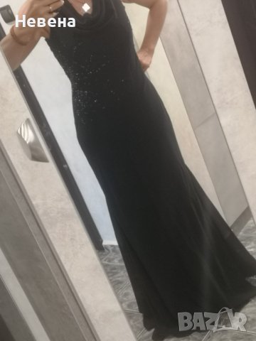 Черна Рокля официална за Висока дама, размер Л, снимка 4 - Рокли - 41961672
