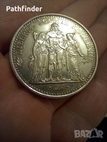 10 франка 1968 Франция UNC сребро, снимка 2 - Нумизматика и бонистика - 44758491