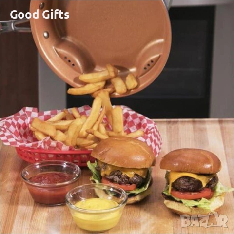 Меден Тиган за Готвене с Горещ Въздух Migas– Здравословно Пържене Без Мазнина, снимка 4 - Съдове за готвене - 53367935