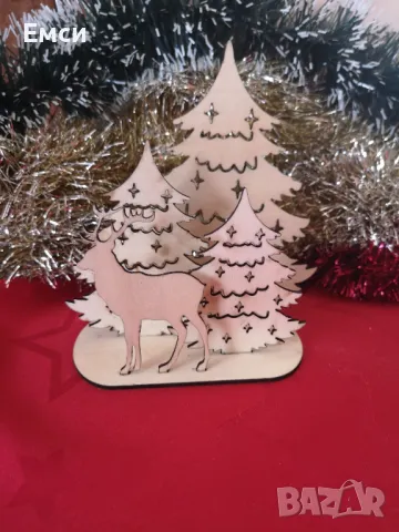 дървени коледни -елхи,фенери,къщички , снимка 7 - Коледни подаръци - 48122585
