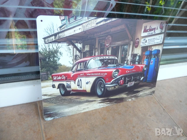 Метална табела кола Американски автомобил ретро спортен надписи красива, снимка 2 - Декорация за дома - 50903020