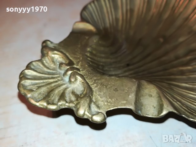 мида-пепелник мед/месинг от франция 0502231501, снимка 4 - Антикварни и старинни предмети - 39562620