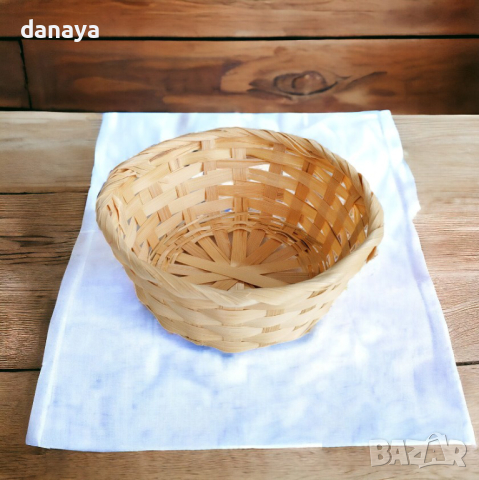 4550 Кръгъл плетен панер, 17см