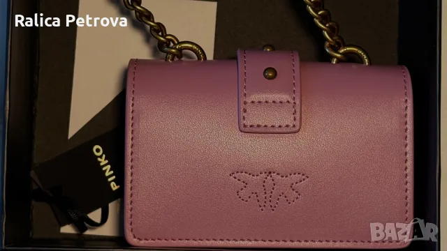 Mini Pinko чанта цвят розов , снимка 4 - Чанти - 55948452