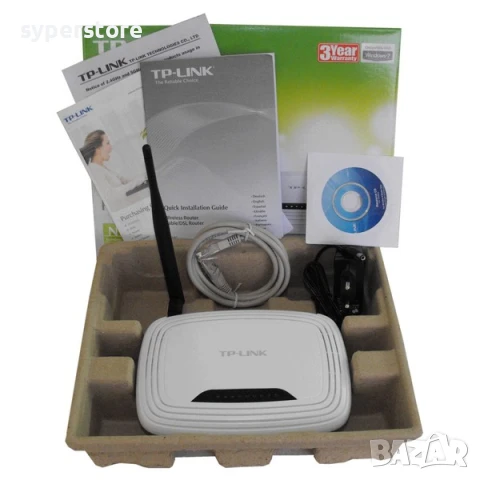 Рутер безжичен Router TP-Link TL-WR740N  150Mbps, снимка 3 - Рутери - 51081290