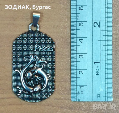 Зодия РИБИ - Dog Tag Гердан, снимка 4 - Колиета, медальони, синджири - 48977208