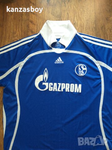 Adidas SCHALKE 2007 2008 HOME FOOTBALL SHIRT - мъжка футболна тениска, снимка 3 - Тениски - 40981568