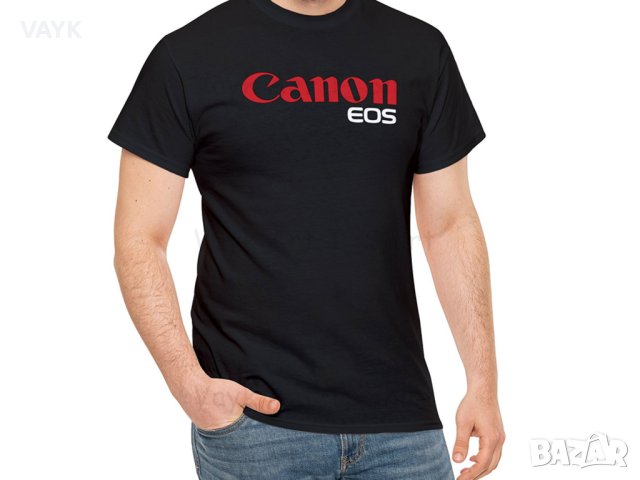 Тениска с декоративен печат - Canon EOS, снимка 7 - Тениски - 44164761
