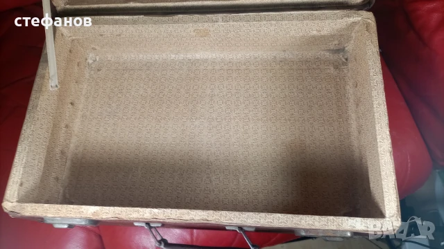 Стар български жакардов куфар, средна големина, 10.08.1959 г, ТПК Г. Дамянов, снимка 11 - Антикварни и старинни предмети - 50833490