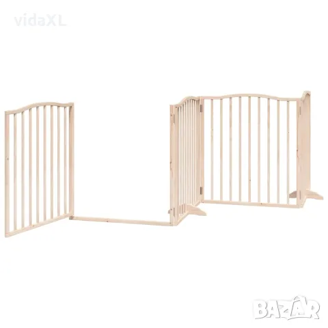 vidaXL Сгъваема преграда за кучета с врата 8 панела 640 см топола, снимка 5 - За кучета - 56146651