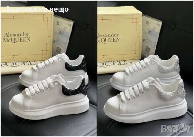 Alexander McQueen Дамски Маратонки С Камъни👟Дамски Спортни Обувки С Кристали Код E1075