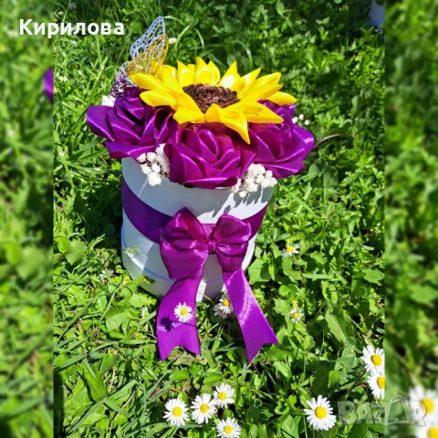 сатенени рози и букети, снимка 5 - Други - 50901284