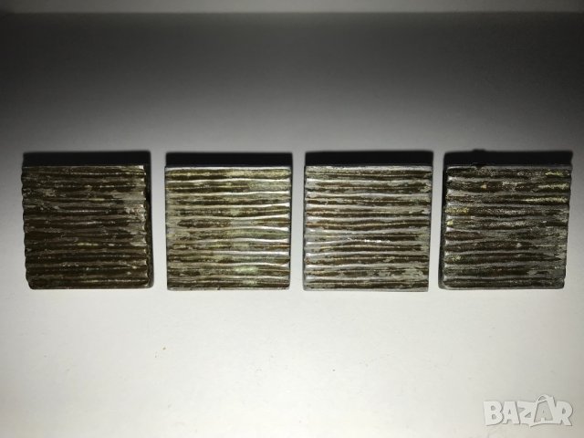 4бр метални квадратни дръжки за мебели с патина
