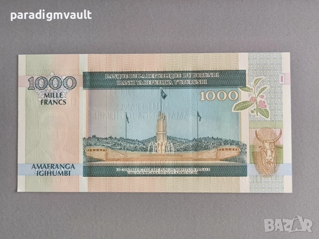 Банкнота - Бурунди - 1000 франка UNC | 2009г., снимка 2 - Нумизматика и бонистика - 52121429