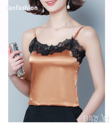 дамски  сатенен потник, снимка 5 - Потници - 44840121