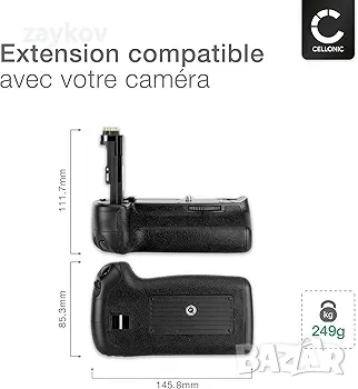 Power Grip, съвместим с Canon EOS 6D, BG-E13 Battery Grip, Battery Grip, снимка 3 - Батерии, зарядни - 47476509