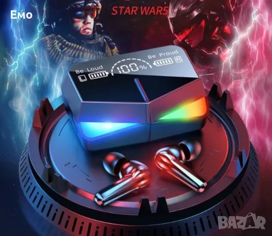 Безжични слушалки с LCD дисплей и зареждащ кейс HF28, снимка 5 - Bluetooth слушалки - 47770623