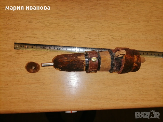 Нискобюджетна барутница, снимка 4 - Антикварни и старинни предмети - 53636155