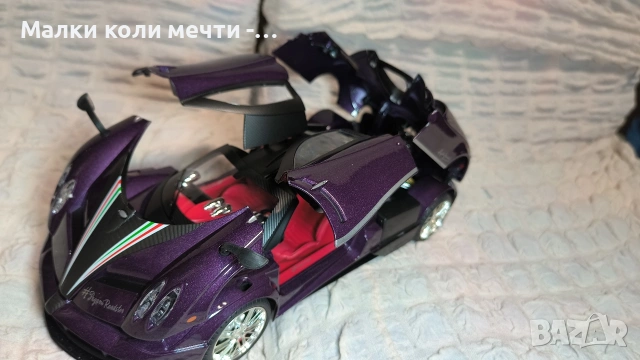 метални коли Pagani Huayra ,1:18 , чисто нови , снимка 9 - Колекции - 53394927