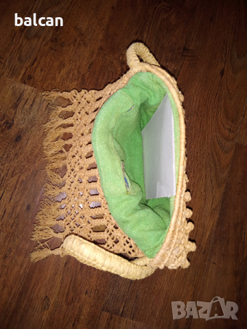 Плетена дамска чанта, снимка 3 - Чанти - 36318241