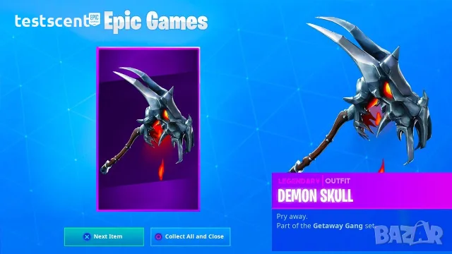 Epic Games Fortnite Demon Skull Pickaxe 2024 Redemption Code Card Digital Key NEW, снимка 7 - Игри за PC - 55893579