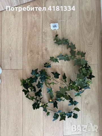 Декорация изкуствена зеленина, лампички, снимка 2 - Декорация за дома - 53822781