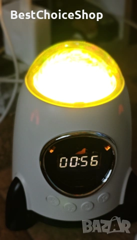 Звезден проектор M9 с будилник и Bluetooth говорител – Space Rocket Music Projector Lamp, снимка 7 - Декорация за дома - 53244703