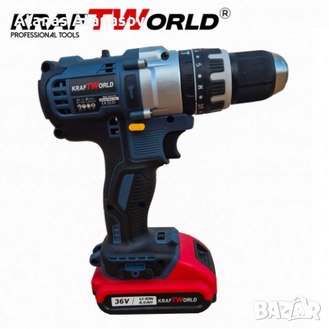 Акумулаторен Винтоверт KraftWorld – комплект с всички важни инструменти. , снимка 4 - Други инструменти - 52942126