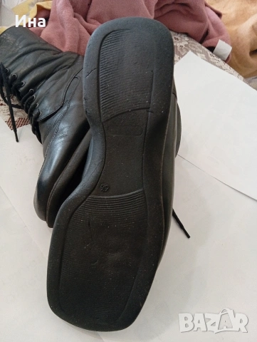 Черни боти естествена кожа н.6.5, снимка 5 - Дамски боти - 53485104