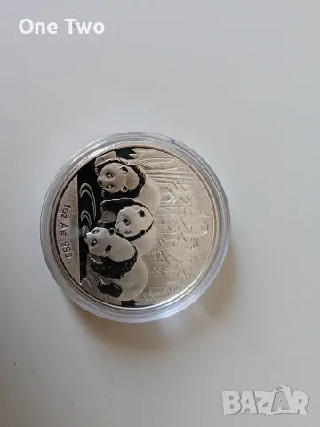 Сребърна монета, 1 oz Китайска панда 2013, 99.9% сребро