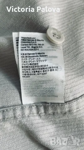 Джинсова връхна риза-яке H&M унисекс, снимка 10 - Ризи - 48782851