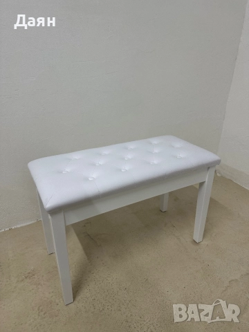 Кожена табуретка с място за съхранение HOMCOM, табуретка за тоалетка, табуретка за пиано , снимка 6 - Столове - 52669413