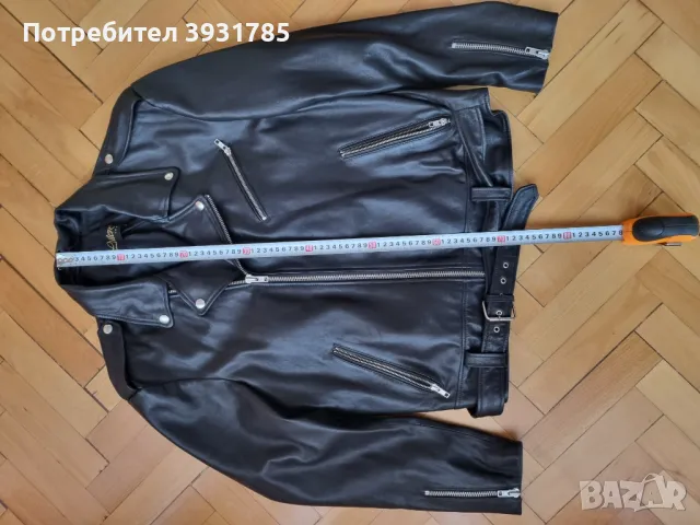 Кожено яке/рокерско/ 100% естествена кожа/свински бокс/, снимка 2 - Якета - 50052237