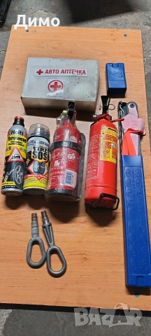 аптечка пожарогасител триъгълник кука резервна гума, снимка 2 - Части - 53157797