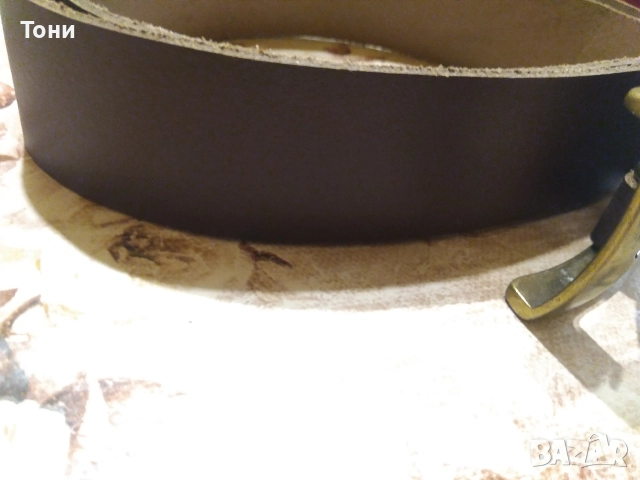 Нов Мъжки Колан Изцяло от Естествена Кожа 115см., снимка 5 - Колани - 52656842