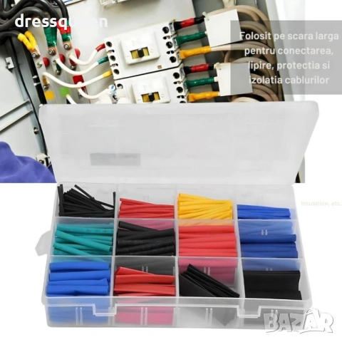 4635 "Комплект термосвиваем шлаух за кабели – 560 броя в органайзер (12 размера)"