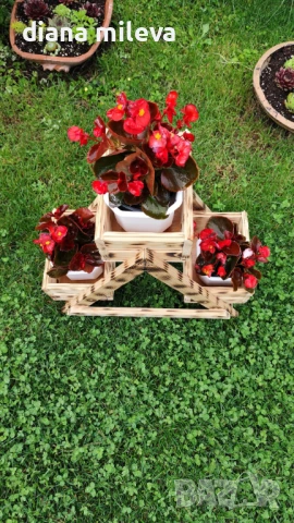 Дървен цветарник!, снимка 7 - Декорация за дома - 49970766