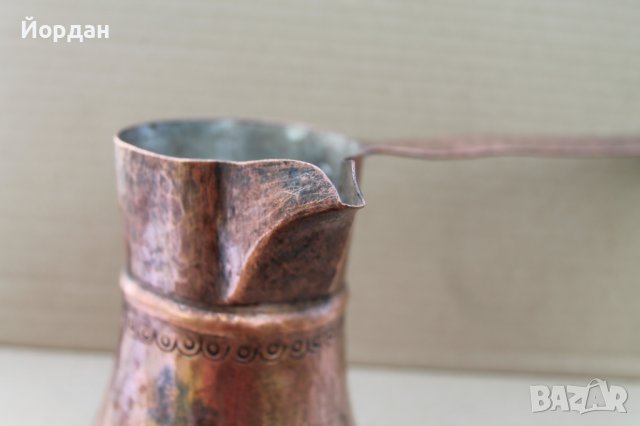 Ръчно ковано медно джазве от дебела ламарина, снимка 3 - Антикварни и старинни предмети - 42203123