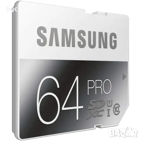 Нова Карта памет Samsung SDXC PRO 64GB, Class 10, USH-I, 60месеца гаранция, снимка 3 - Карти памет - 49629836