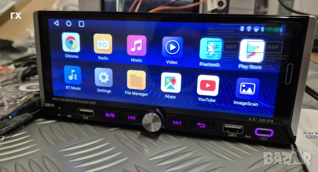 6.9" Android Мултимедия за кола 1 DIN - 4GB+64G, CarPlay, Android , снимка 6 - Аксесоари и консумативи - 52998826