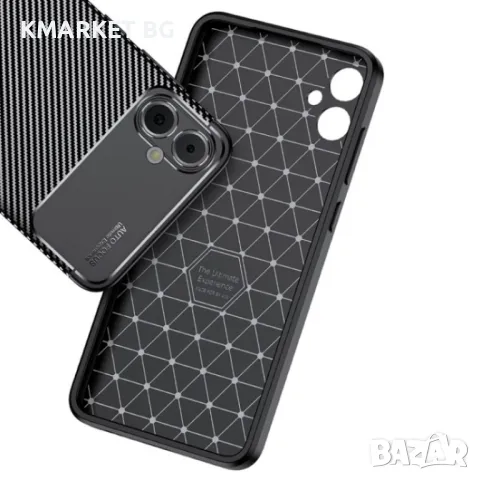 Samsung Galaxy A05 Удароустойчив Carbon Fiber Калъф и Протектор, снимка 3 - Калъфи, кейсове - 48859866