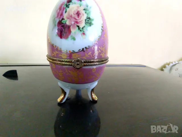 Порцеланово Яйце-Кутия за Бижута-Лимож №3, снимка 3 - Антикварни и старинни предмети - 47786826