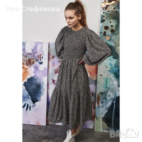 Спортна нова свободна кройка елегантна ежедневна дълга рокля волни, снимка 17 - Рокли - 49185757