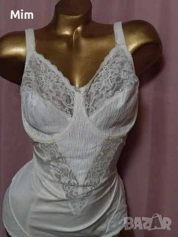  Резервирани Prima Donna 85 D Луксозно ,сатенено боди в цвят екрю , снимка 2 - Бельо - 53600928